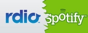 Rdio and Spotify App